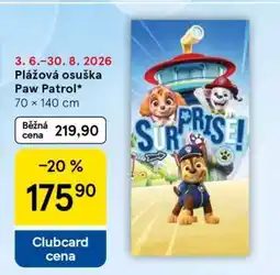 Tesco Plážová osuška Paw Patrol nabídka