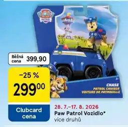 Tesco Paw Patrol Vozidlo nabídka