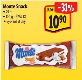 Albert Monte snack nabídka