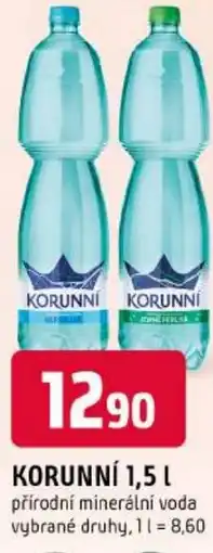 Trefa Korunní přírodní minerální voda nabídka