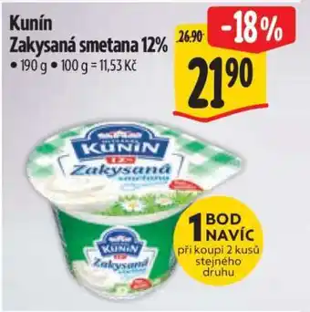 Albert Kunín Zakysaná smetana 12 nabídka