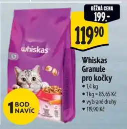 Albert Whiskas Granule pro kočky nabídka