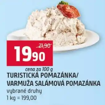 Terno Turistická pomazánka/ varmuža salámová pomazánka nabídka