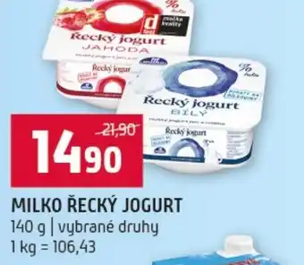 Terno Milko řecký jogurt nabídka