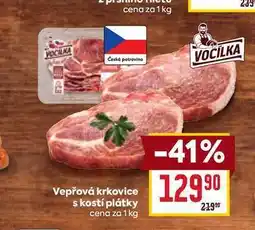 Billa Vepřová krkovice s kostí plátky cena za nabídka