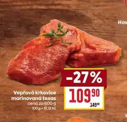 Billa Vepřová krkovice marinovaná texas cena za nabídka