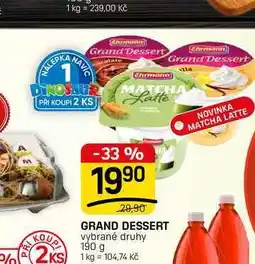 Flop Grand Dessert nabídka