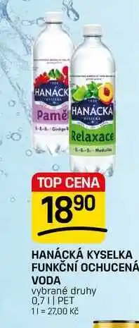 Flop HANÁCKÁ KYSELKA FUNKČNÍ OCHUCENÁ VODA vybrané druhy nabídka