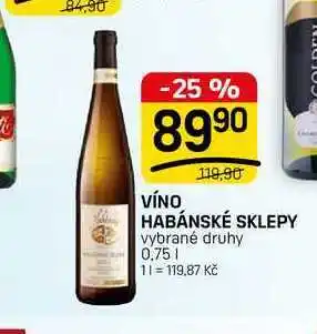 Flop VÍNO HABÁNSKÉ SKLEPY vybrané druhy nabídka