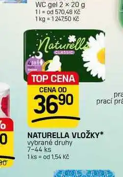 Flop NATURELLA VLOŽKY* vybrané druhy 7-44 ks nabídka