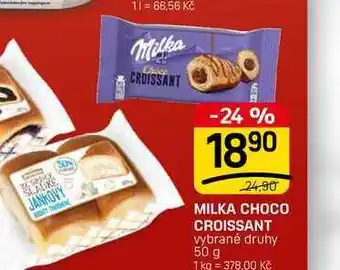Flop MILKA CHOCO CROISSANT vybrané druhy nabídka