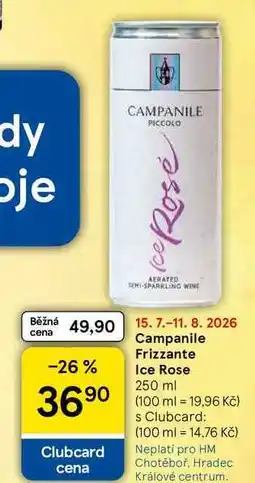 Tesco Campanile Frizzante Ice Rose nabídka