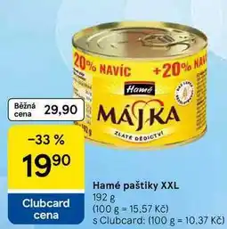 Tesco Hamé paštiky XXL nabídka