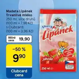 Tesco Madeta Lipánek Trvanlivé mléko nabídka