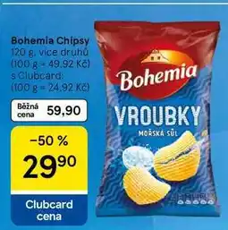 Tesco Bohemia Chipsy, 120 g, více druhů nabídka