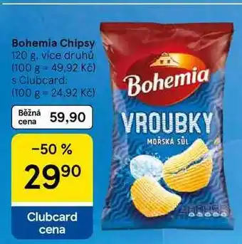 Tesco Bohemia Chipsy, 120 g, více druhů nabídka