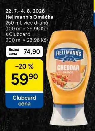 Tesco Hellmann's Omáčka, 250 ml, více druhů nabídka