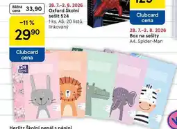 Tesco Oxford Školní sešit 524, 1 ks. A5, 20 listů. linkovaný nabídka