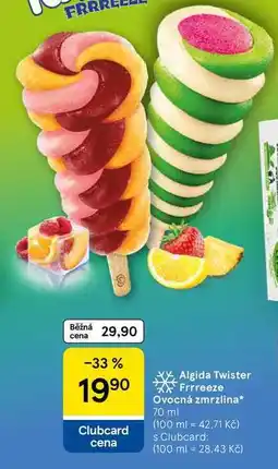 Tesco Algida Twister Frrreeze Ovocná zmrzlina nabídka