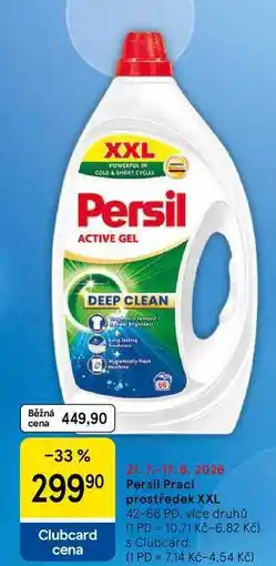 Tesco Persil Prací prostředek XXL, 42-66 PD, vice druhů nabídka