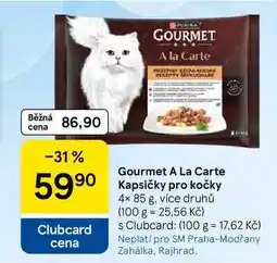 Tesco Gourmet A La Carte Kapsičky pro kočky, 4× 85 g, více druhů nabídka