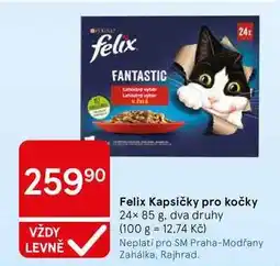 Tesco Felix Kapsičky pro kočky, 24x 85 g, dva druhy nabídka