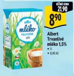 Albert Albert Trvanlivé mléko 1,5 nabídka