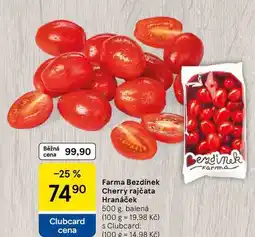 Tesco Farma Bezdínek Cherry rajčata Hranáček, 500 g, balená nabídka