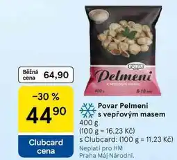 Tesco Povar Pelmeni s vepřovým masem nabídka