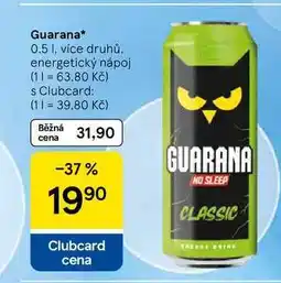 Tesco Guarana, 0,5 l, více druhů nabídka