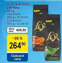 Tesco L'Or Káva nabídka