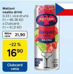 Tesco Mattoni nealko drink, 0,33 I, více druhů nabídka