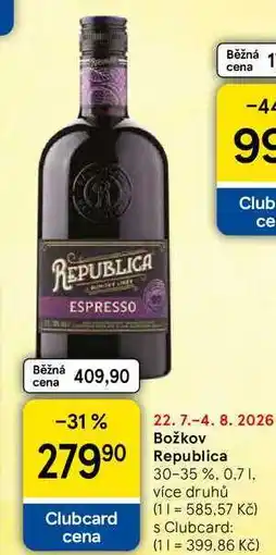 Tesco Božkov Republica 30-35 % nabídka