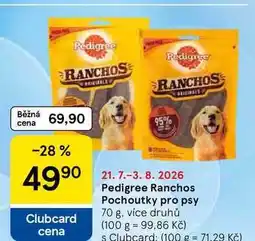 Tesco Pedigree Ranchos Pochoutky pro psy, 70 g, více druhů nabídka
