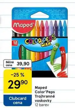 Tesco Maped Color'Peps Trojhranné voskovky, 12 barev nabídka