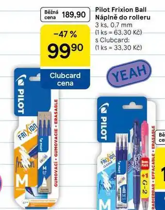 Tesco Pilot Frixion Ball Náplně do rolleru, 3 ks. 0,7 mm nabídka