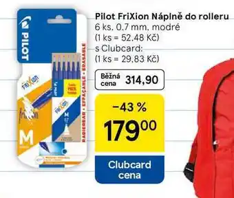 Tesco Pilot Frixion Náplně do rolleru, 6 ks. 0.7 mm, modré nabídka