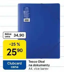 Tesco Tesco Obal na dokumenty, A4. více barev nabídka