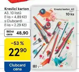 Tesco Kreslicí karton, A3, 10 listů nabídka