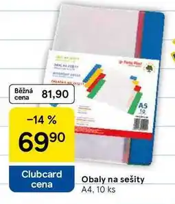 Tesco Obaly na sešity, A4, 10 ks nabídka