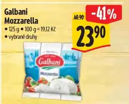 Albert Galbani mozzarella nabídka