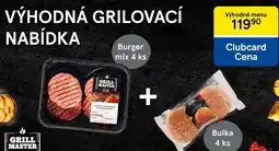 Tesco Výhodné menu burger mix 4 ks a bulka 4 ks nabídka