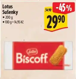 Albert Lotus sušenky nabídka