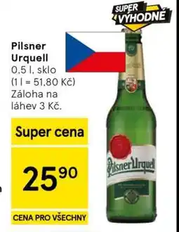 Tesco Pilsner Urquell nabídka