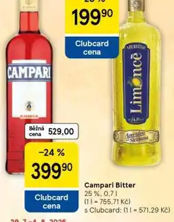 Tesco Campari Bitter nabídka