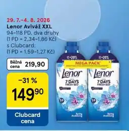 Tesco Lenor Aviváž XXL nabídka