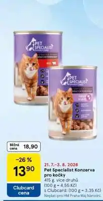 Tesco Pet Specialist Konzerva pro kočky nabídka