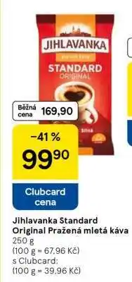 Tesco Jihlavanka Standard Original Pražená mletá káva nabídka