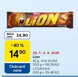 Tesco Lion nabídka
