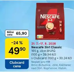 Tesco Nescafé 3in1 Classic nabídka